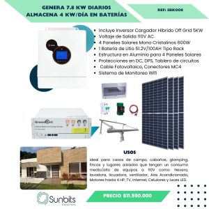 Kit Solar Off Grid 8